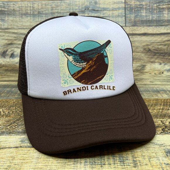 Brandi Carlile Mens Trucker Hat Brown Snapback Folk Rock The Story Joni Mitchell - Picture 1 of 7